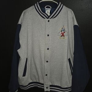 Vintage Y2k Disneyland Gray and Navy Varsity Jacket